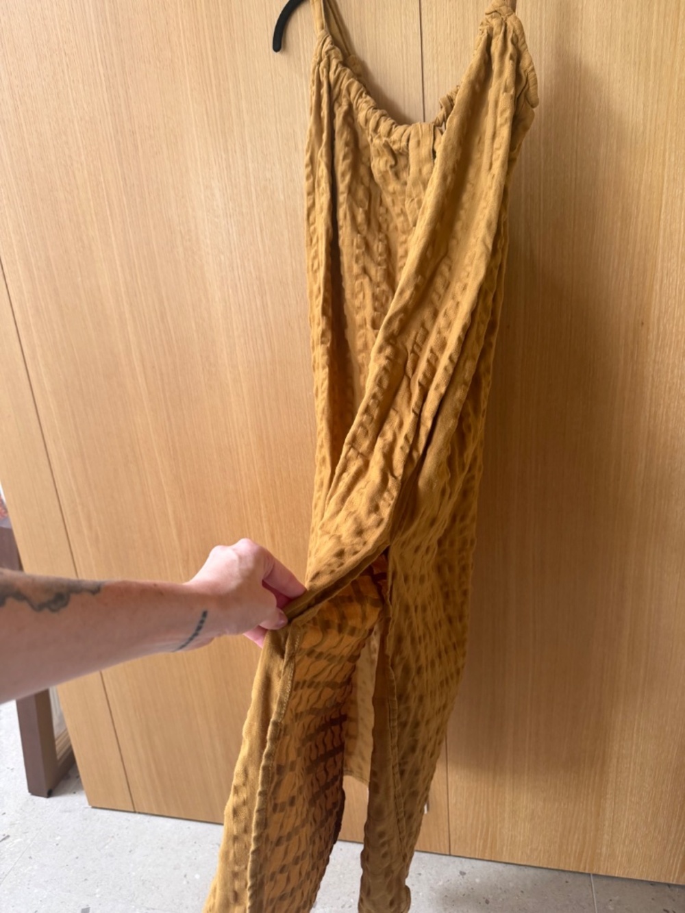 Mara Hoffman Swim Lexi Woven Cotton Dress Mustard Size Small - Picture 10 of 11